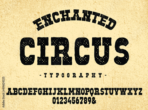 Vintage Retro Typography Grunge Font Alphabet
