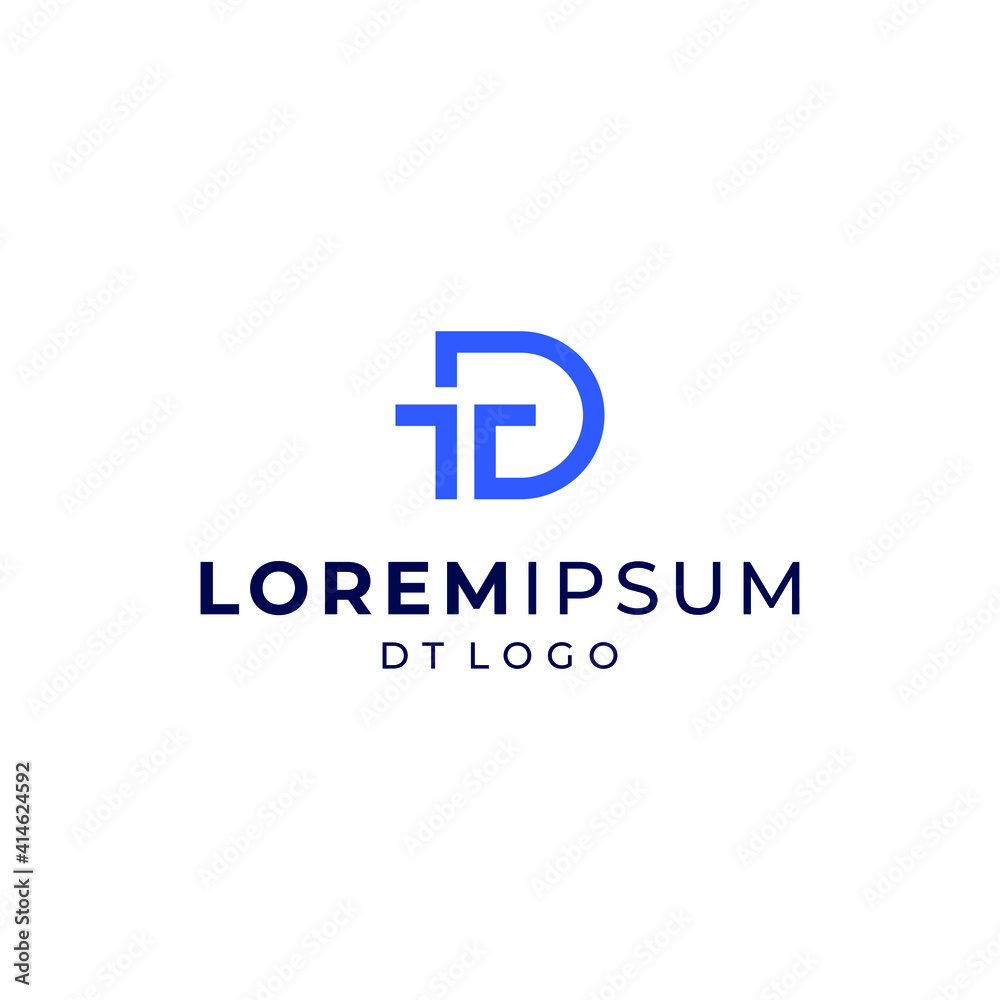 letter DT logo vector modern simple combinations monogram concepts letter DT logo vector modern simple combinations monogram concepts