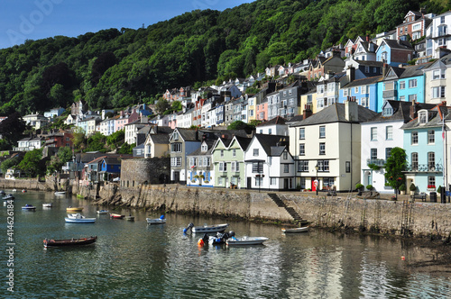 Buildings Overlooking Dartmouth Waterfront, Devon, England, UK photo