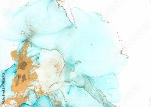 Alcohol Ink. White Abstract Illustration.