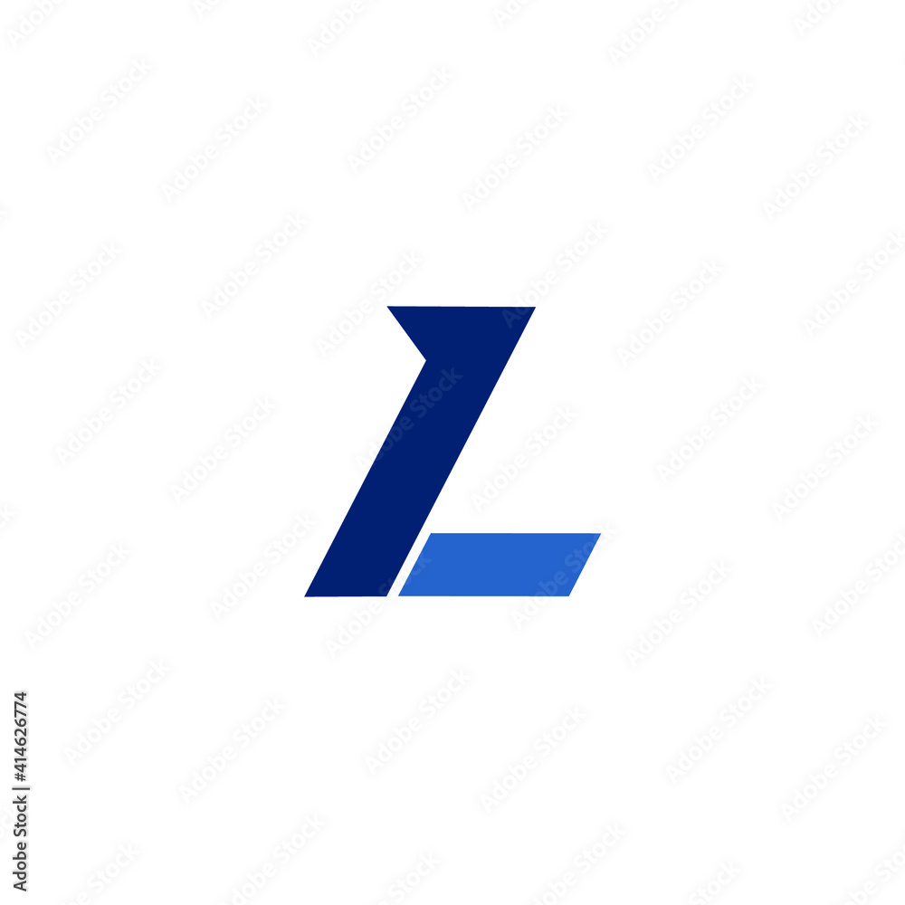 L letter logo, dark blue and light blue color combination L letter logo, dark blue and light blue color combination