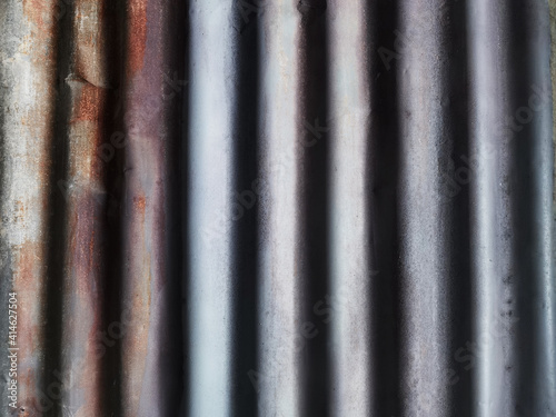 close up of rust on zinc sheet texture for background