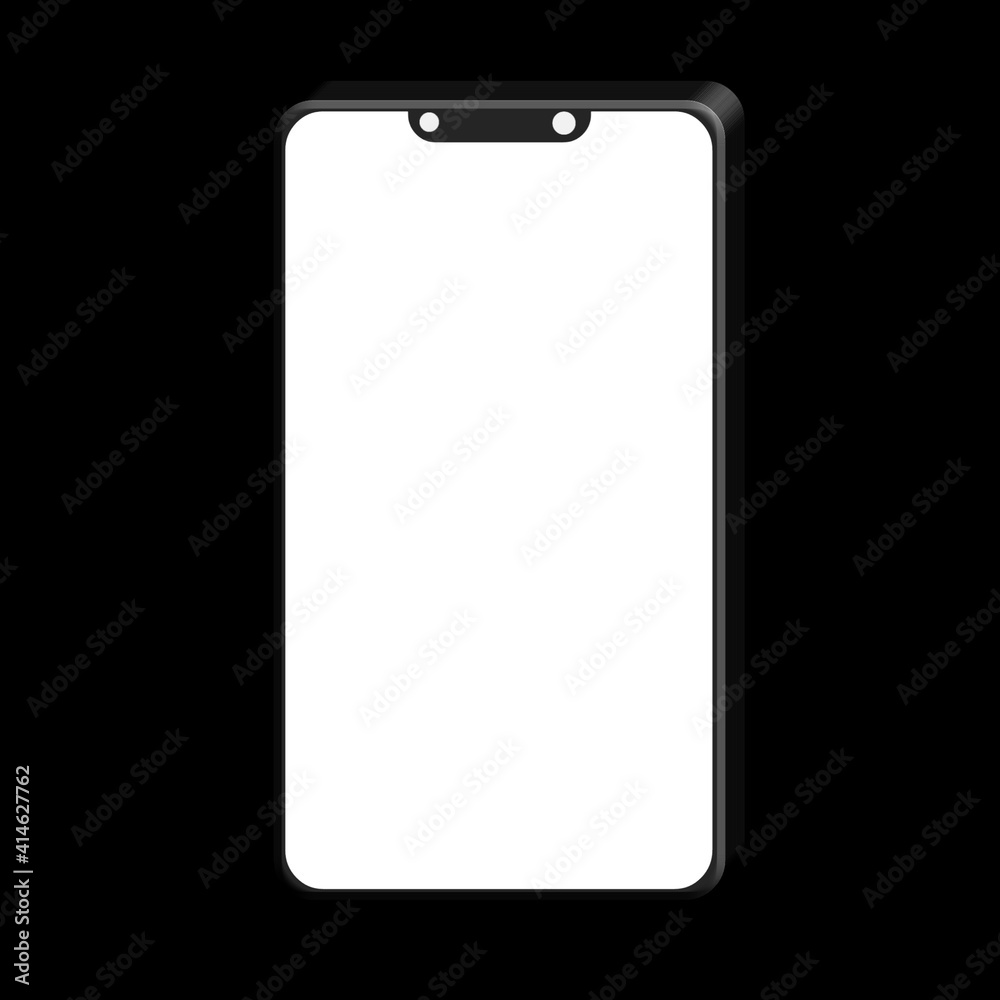 3d illustration, blank smartphone home screen display suitable for advertisement, product, business mockup with transparent background 3d illustration, blank smartphone home screen display suitable for advertisement, product, business mockup with transparent background