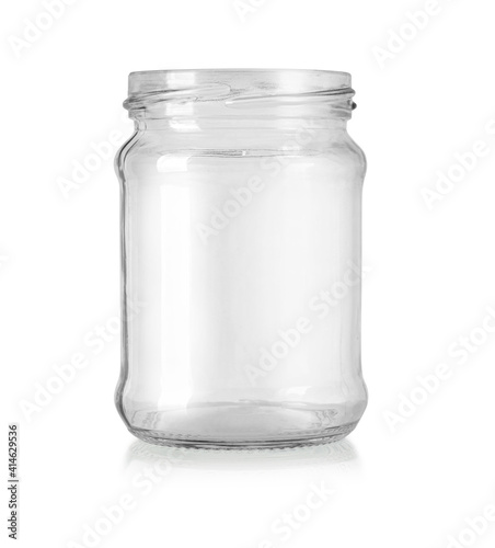 Glass jar isolated on white