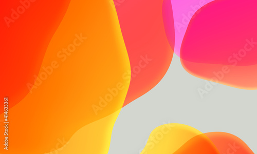 Abstract geometric fluid red orange color gradient on gray background. Trendy design graphics used for wallpaper screen tablet and phone.