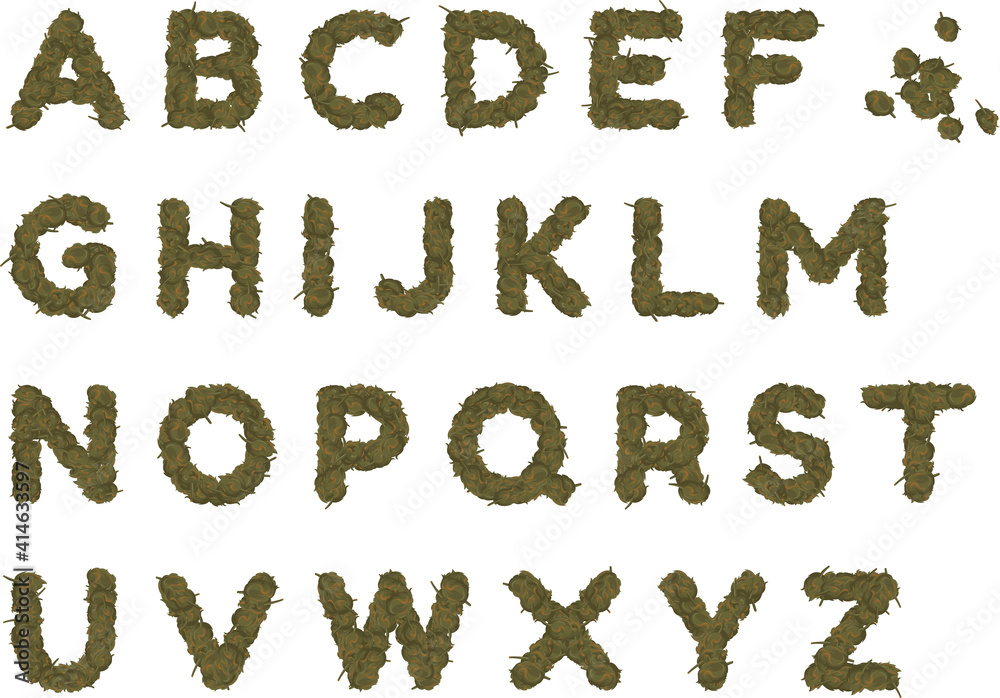 Marijuana Bud Alphabet Marijuana Bud Alphabet