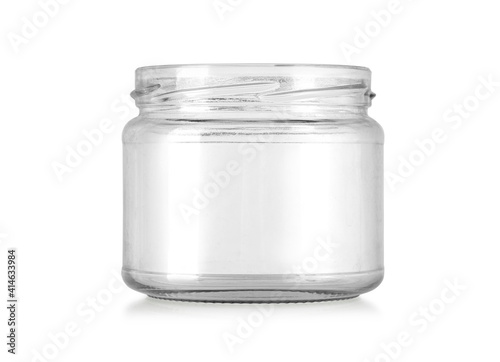 Glass jar isolated on white