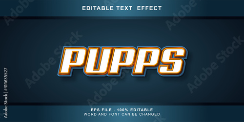 pupps text effect editable