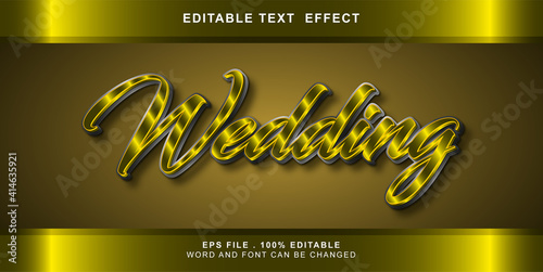 wedding text effect editable