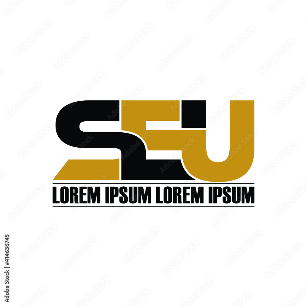 SEU letter monogram logo design vector SEU letter monogram logo design vector