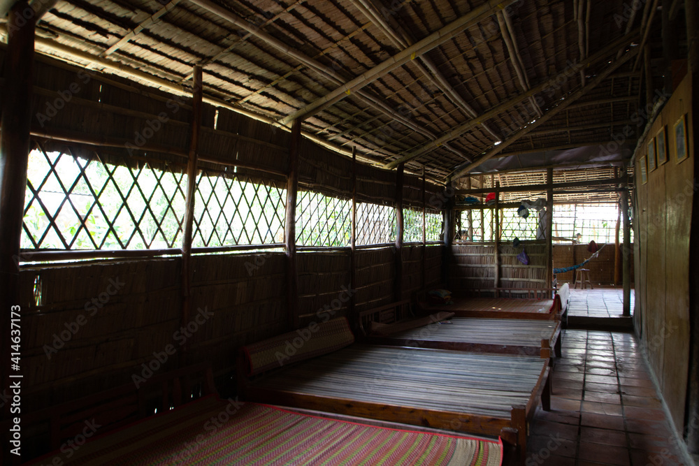 traditional timber house in Viet Nam