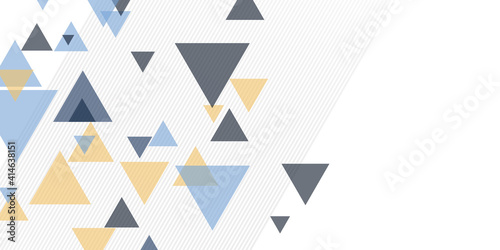 Fototapeta Naklejka Na Ścianę i Meble -  Abstract luxury background design of triangle vector illustration. Modern abstract blue grey white business presentation background with copy space