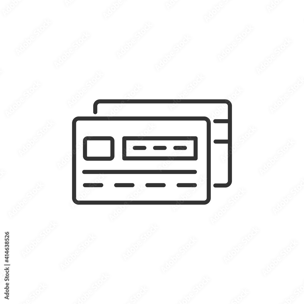 Premium credit cards icon or logo in line style. High quality sign and symbol on a white background. Vector. Premium credit cards icon or logo in line style. High quality sign and symbol on a white background. Vector.