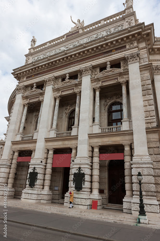 Historic Burgtheater (Court Theatre) at the famous Wiener Ringstrasse