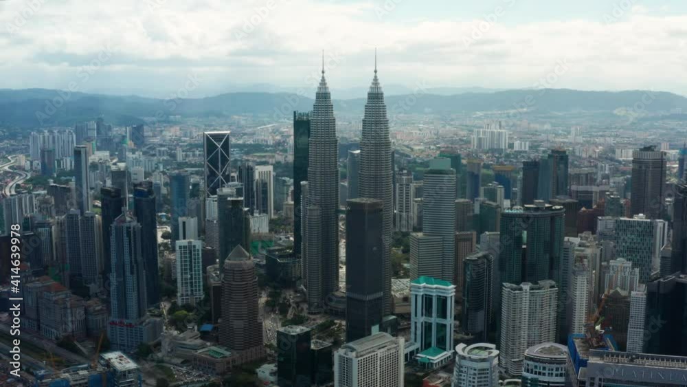 Aerial view of Petronas Towers, Kuala Lumpur, Malaysia Aerial view of Petronas Towers, Kuala Lumpur, Malaysia