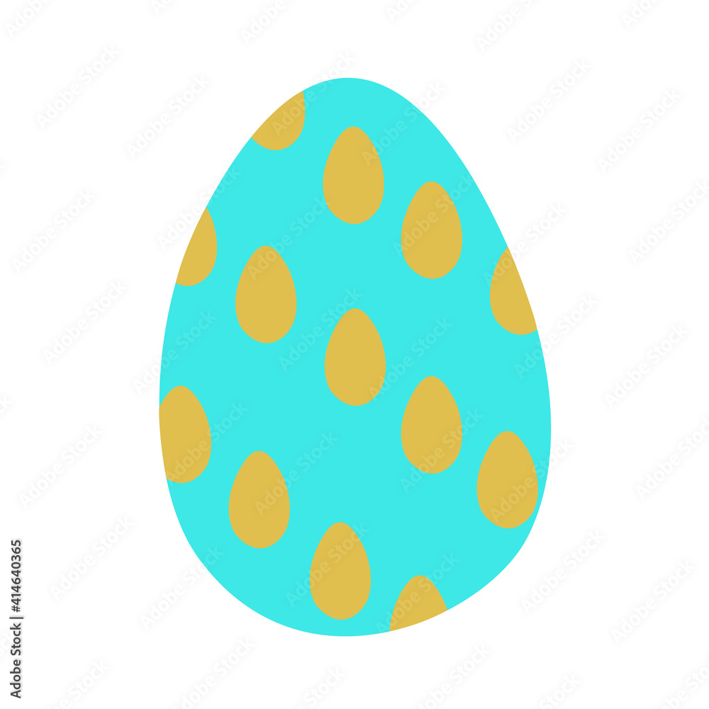 A jpeg illustration of a turquoise egg ornamented with mustard ellipses isolated on white background. Designed for prints, wraps, background. A jpeg illustration of a turquoise egg ornamented with mustard ellipses isolated on white background. Designed for prints, wraps, background.