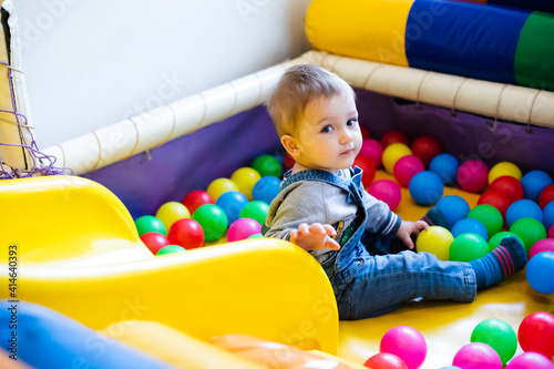 Happy moments at the indoor amusement park photo