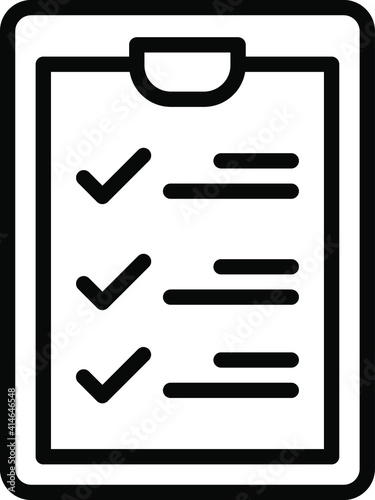Check list with Board Concept Vector line Icon Design, postal service symbol on white background, physically transporting postcards and parcels Sign, Courier and Shipping Services Stock illustration