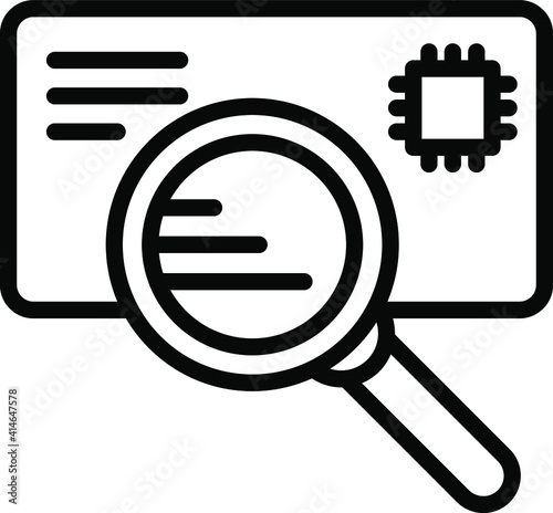 Address Scan Concept Vector line Icon Design, postal service symbol on white background, physically transporting postcards and parcels Sign, Courier and Shipping Services Stock illustration