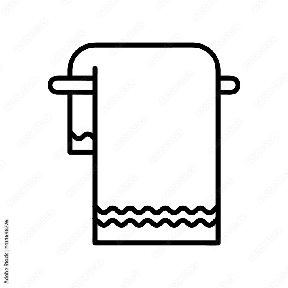 Paper towel flat icon. Pictogram for web. Line stroke. Isolated on white background. Vector eps10 Paper towel flat icon. Pictogram for web. Line stroke. Isolated on white background. Vector eps10