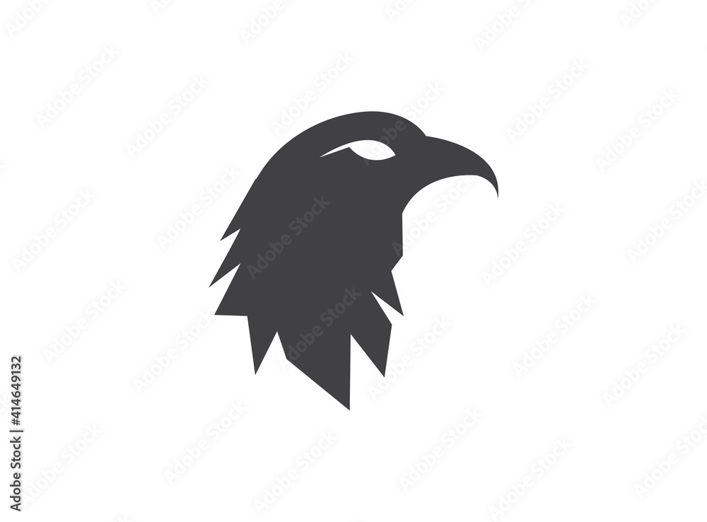 Fototapeta premium Eagle head silhouette vector design
