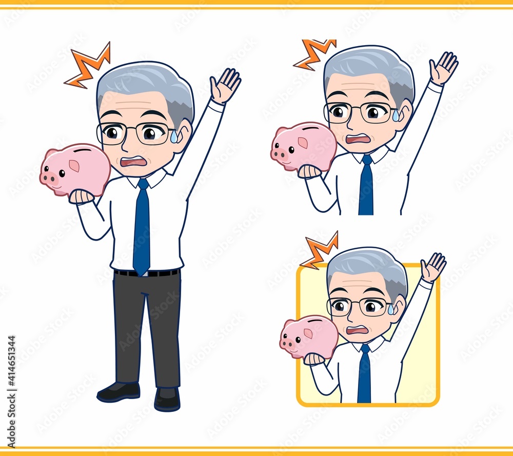 年配の男性と金融 年配の男性と金融