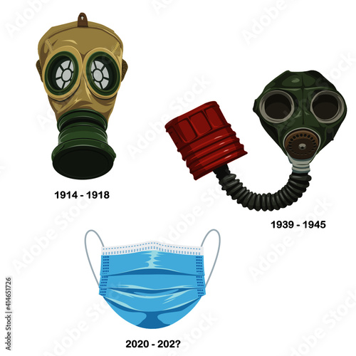gas mask isolated on white background