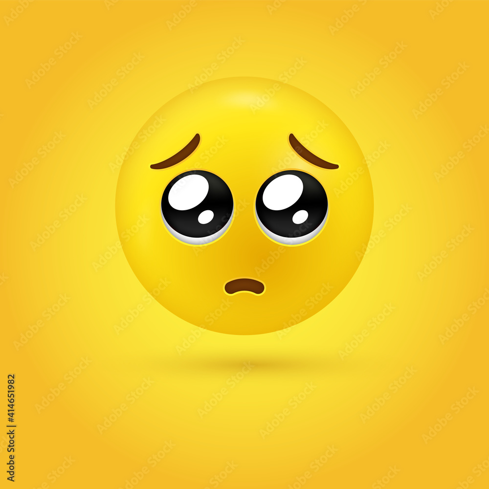 3d Pleading emoji with furrowed eyebrows, Face with Pleading Eyes, Begging emoticon, Glossy Eyes character, Simp emotion 3d Pleading emoji with furrowed eyebrows, Face with Pleading Eyes, Begging emoticon, Glossy Eyes character, Simp emotion