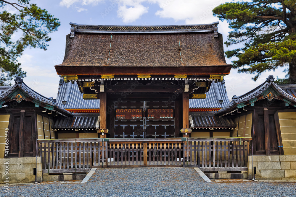 JP Kyoto Imperial Gate Pines