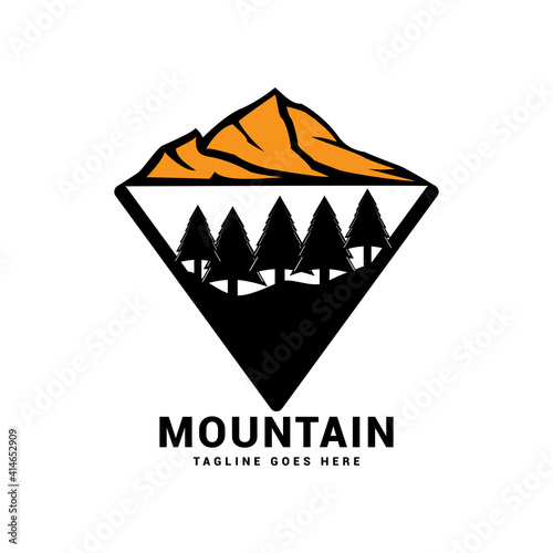 Montain logo icon vector template.