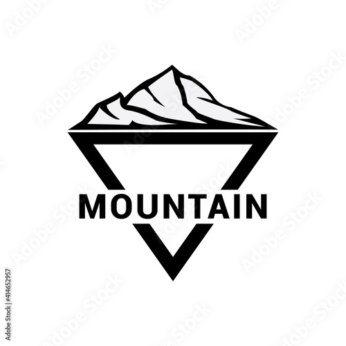 Montain logo icon vector template.