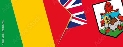 Mali and Bermuda flags, two vector flags.
