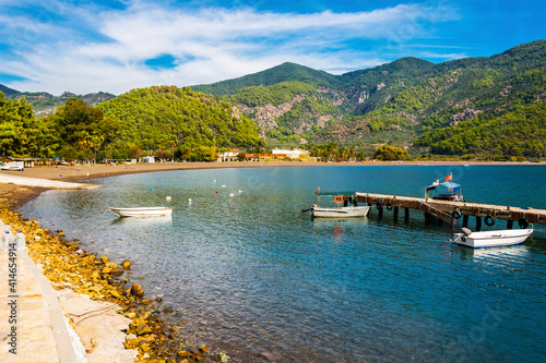 Fototapeta Naklejka Na Ścianę i Meble -  Ekincik Village in Mugla District of Turkey