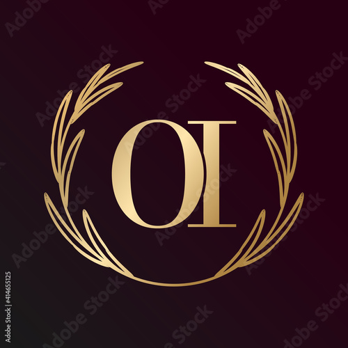 Simple Elegant Initial Letter Type OI Logo Sign Symbol Icon, Logo Design Template