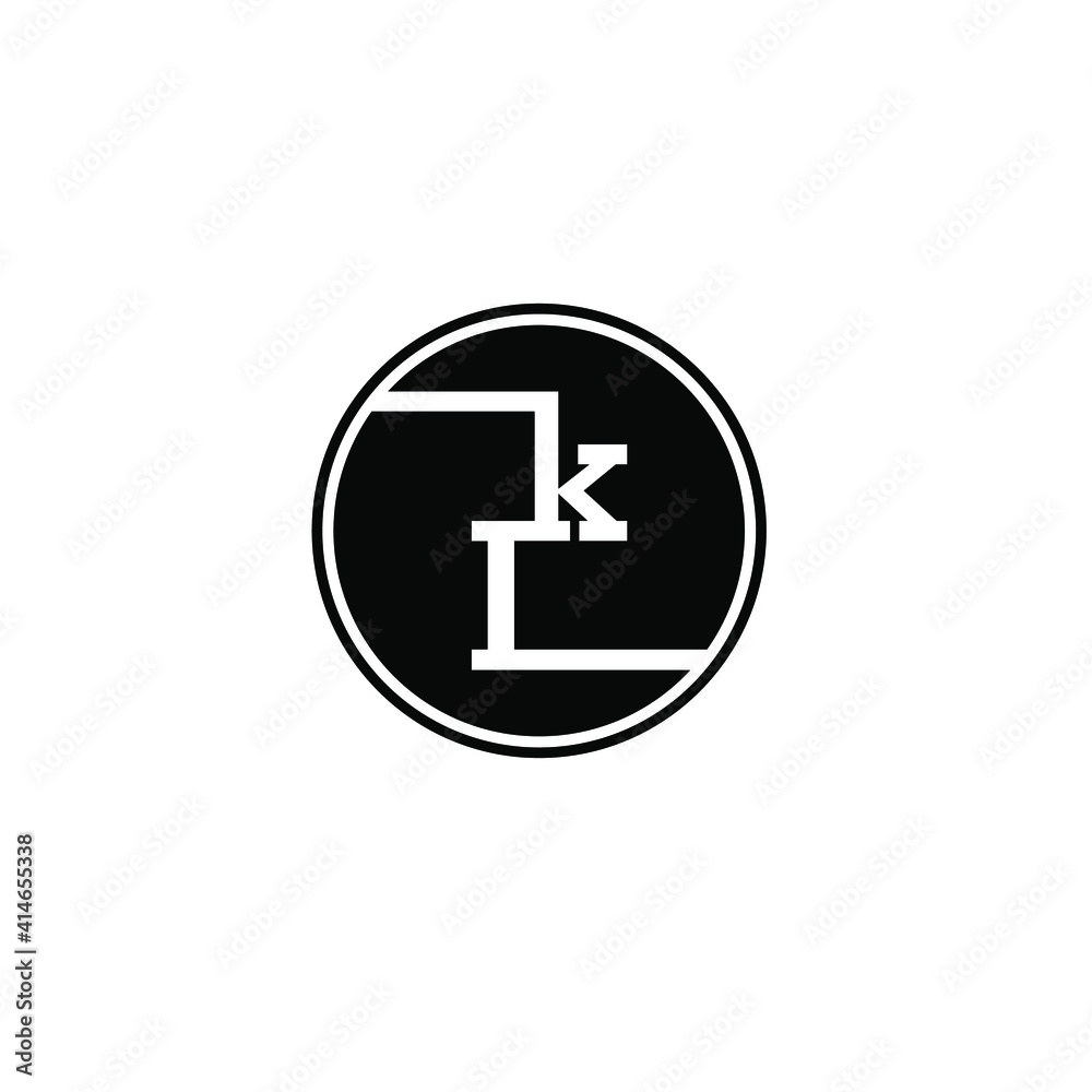 letter LK. Monogram logo vector minimal design on white background letter LK. Monogram logo vector minimal design on white background