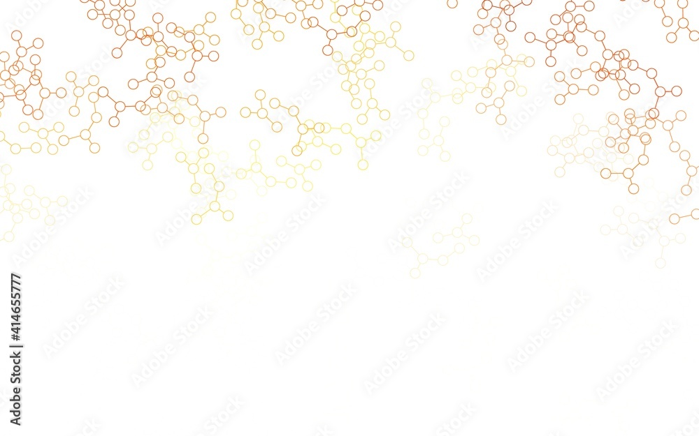 Obraz premium Light Orange vector backdrop with artificial intelligence data.