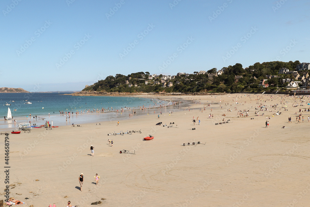 Beach in Perros-Guirec, Brittany, France