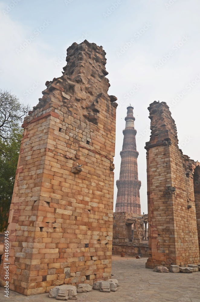 Qutub Minar, UNESCO World Heritage site in New Delhi,india