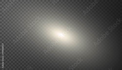 Abstract elliptical galaxy isolated on transparent background. Outer space object. Template design for science concepts, flyers banners, web projects.