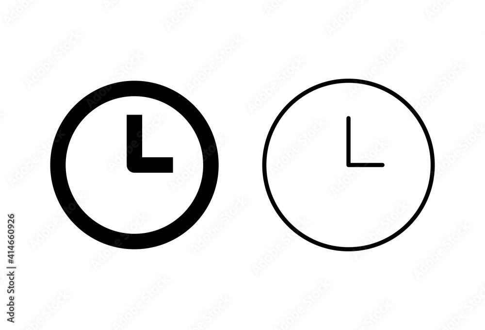 Clock icon set. Time icon vector. watch icon symbol Clock icon set. Time icon vector. watch icon symbol