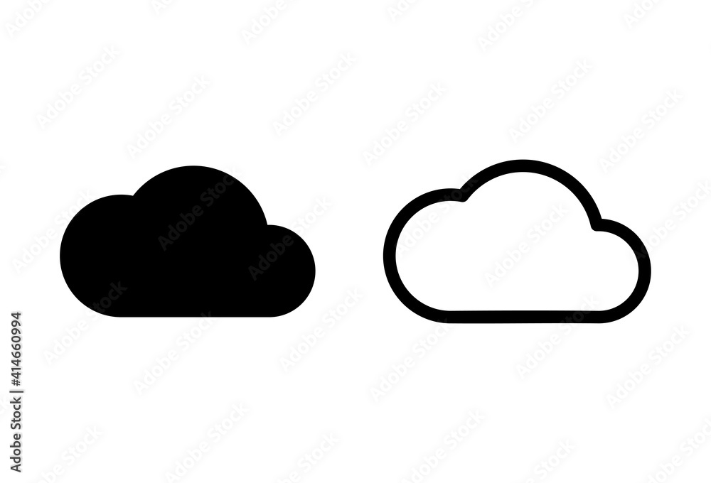 Cloud icon set. cloud vector icon Cloud icon set. cloud vector icon