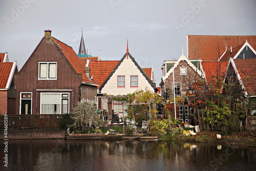 Streets of Volendam, a small village from Netherlands