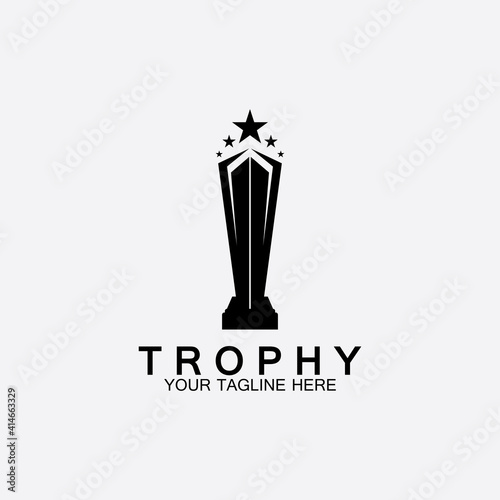 Trophy vector logo icon.champions  trophy logo icon for winner award logo template