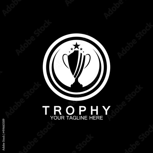 Trophy vector logo icon.champions  trophy logo icon for winner award logo template