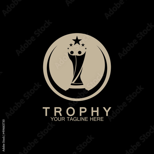 Trophy vector logo icon.champions  trophy logo icon for winner award logo template