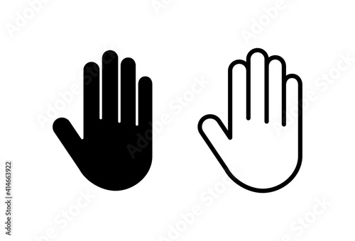 Hand icon set. hand vector icon, palm