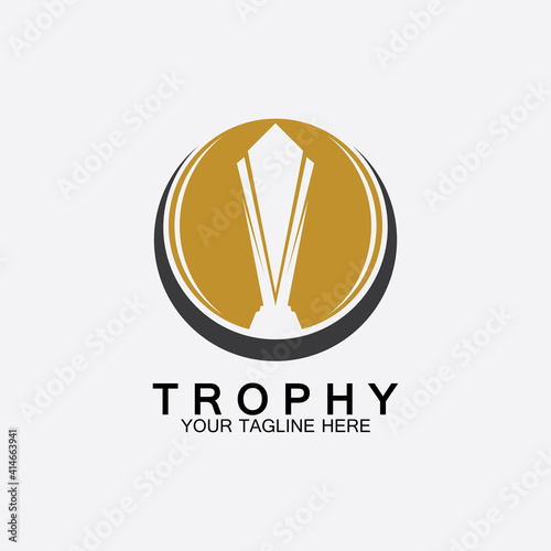 Trophy vector logo icon.champions  trophy logo icon for winner award logo template
