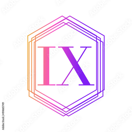 Simple Elegant Initial Letter Type IX Logo Sign Symbol Icon, Logo Design Template