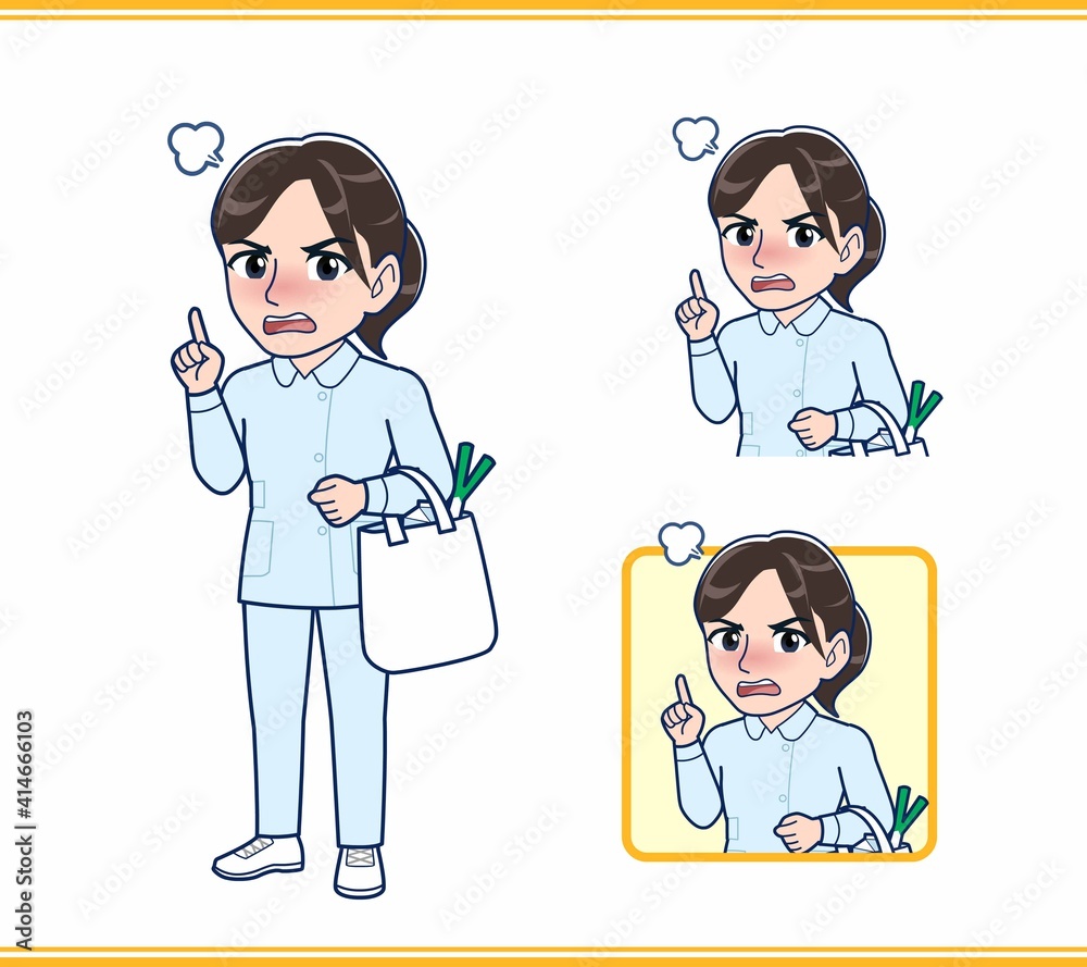 お買い物している医療従事者