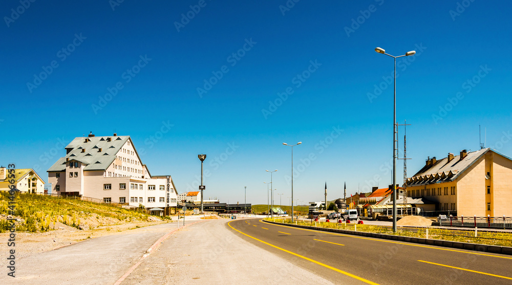 Hotels Region view on Erciyes Mountain in Kayseri Province. Hotels Region view on Erciyes Mountain in Kayseri Province.
